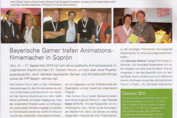 Zeitungsausschnitt der Branchentreff in Soprón