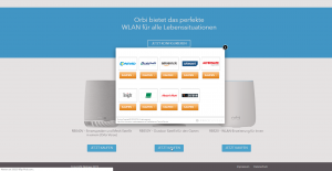 Netgear Website zum Orbi-System - Screenshot Landingpage Content