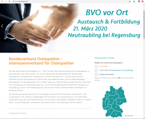 Website BVO - Screenshot Therapeutenfinder