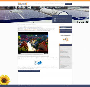 eco.Tech Website - Screenshot Content