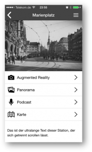 Screenshot - App für Landauer Walk - Funktionen