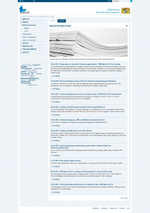 Website ORH - Screenshot Medieninformationen