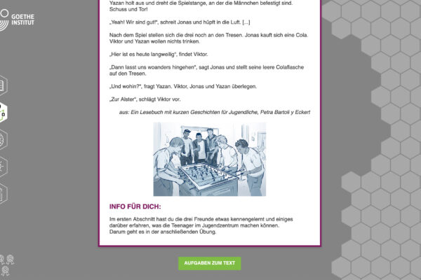 Screenshot - online-Kurs zum Thema Leseförderung