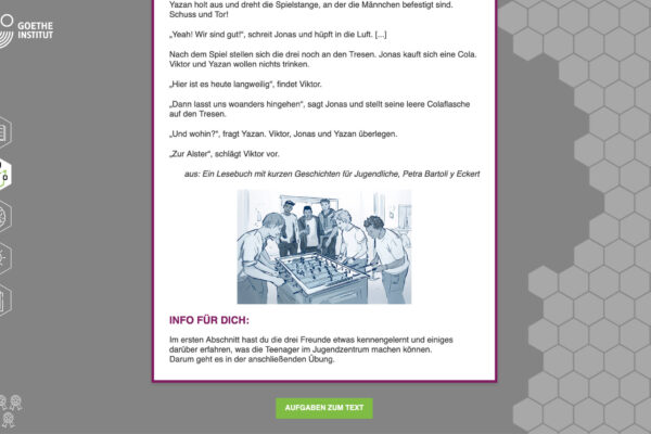 Screenshot - online-Kurs zum Thema Leseförderung