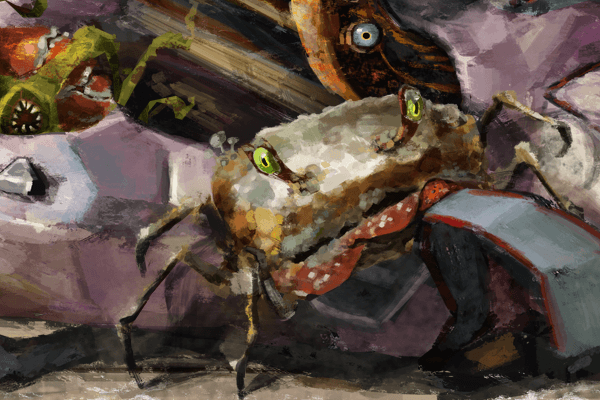 Detailansicht eines Pausenbrotmonsters für das Social Media Banner 2021