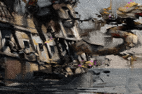 Ausschnitt aus dem gezeichneten Piratenschiff für das Social Media Banner 2021