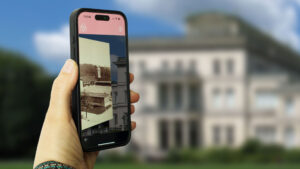 AR-Aufnahme der Villa Hügel-App