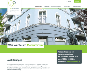 Screenshot der Website