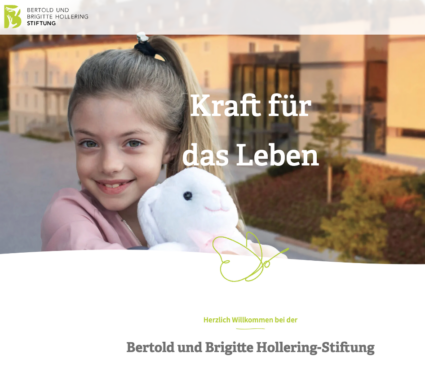 Screenshot der Startseite der Bertold und Brigitte Hollering-Stiftung