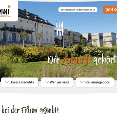 Screenshot der Karriere-Seite von Filumi