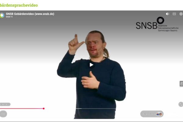 Barrierefreie Webseite für SNSB