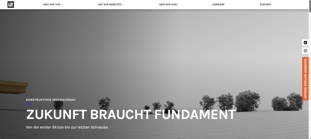 Neue Startseite von ilp